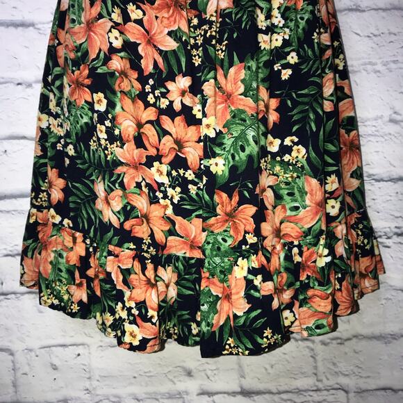 Orange Floral Print New Look Dress - Picture 5 of 8